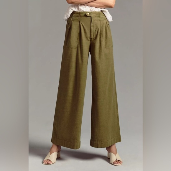 Pilcro Soft Wide-Leg Utility Pants, Size 33 Tall - Picture 2 of 14
